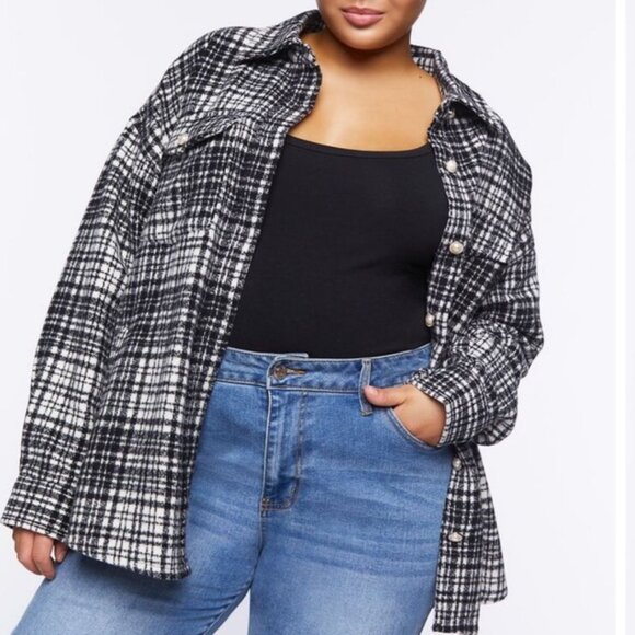 Plus Size Drop-Sleeve Shacket - Picture 6 of 8